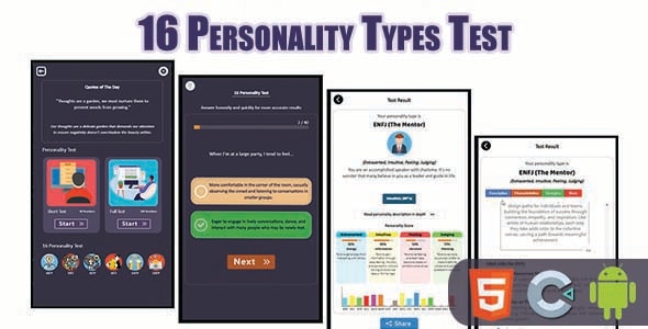 16 Personality Types Test (Construct 3 | HTML5) - CodeCanyon Item for Sale