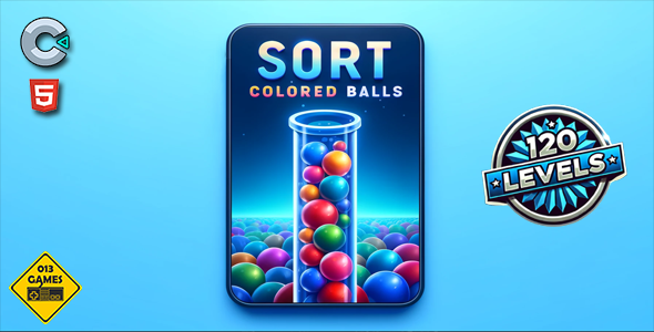 Sort Colored Balls - HTML5 Mobile Game - CodeCanyon Item for Sale