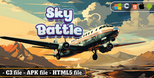 Sky Battle - Arcade Game - HTML5, Construct 3 - CodeCanyon Item for Sale
