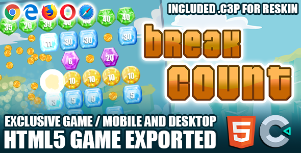 Break Count Game - HTML5 / Construct3 Source-Code - CodeCanyon Item for Sale