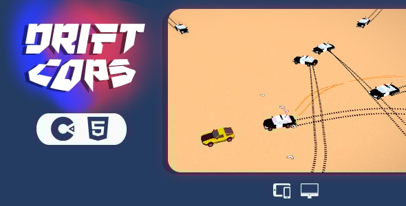 Drift Cops - 3D - HTML5 Racing Game - Construct 3 - CodeCanyon Item for Sale