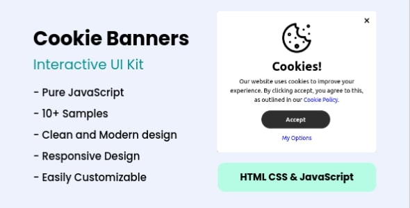 Cookie Crumbs - CSS 3 and JS Cookie Banners - CodeCanyon Item for Sale