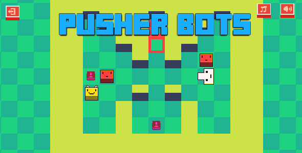 Pusher Bots | Logic Puzzle Game | Html5 Game | Unity - CodeCanyon Item for Sale