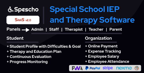 Spescho - Special School IEP and Therapy Software - CodeCanyon Item for Sale Spescho - Special School IEP and Therapy Software - CodeCanyon Item for Sale