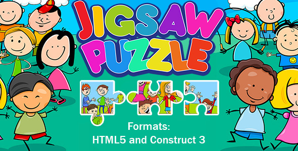 Jigsaw Puzzle Game (Construct 3 | C3P | HTML5) Kids Educational Game - CodeCanyon Item for Sale