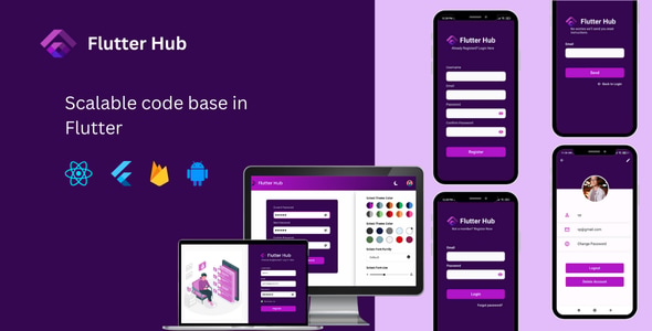 Accelerate Flutter development effortlessly with Flutter Hub - CodeCanyon Item for Sale