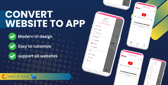 Website to app - web2app android | Web View App | Web to App - CodeCanyon Item for Sale
