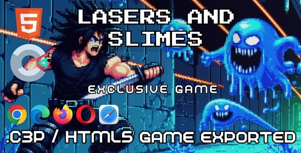 Lasers and Slimes - HTML5 Game ( Construct 3 ) - CodeCanyon Item for Sale