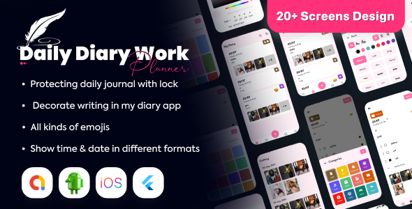 Daily Diary Journal | Diary Manager | Flutter App - CodeCanyon Item for Sale