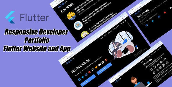 Flutter Responsive Developer Portfolio - CodeCanyon Item for Sale