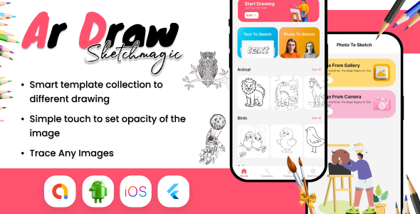 AR Draw Sketch & Paint Flutter Application | PHP Admin Panel | - CodeCanyon Item for Sale