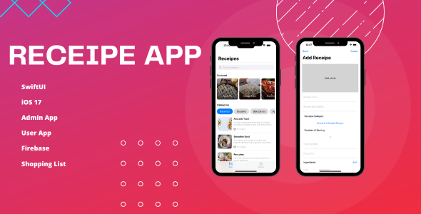 Receipe App iOS (SwiftUI) - CodeCanyon Item for Sale