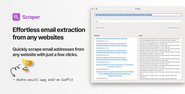 Scraper - Simple Website Email Extraction for Mac - CodeCanyon Item for Sale