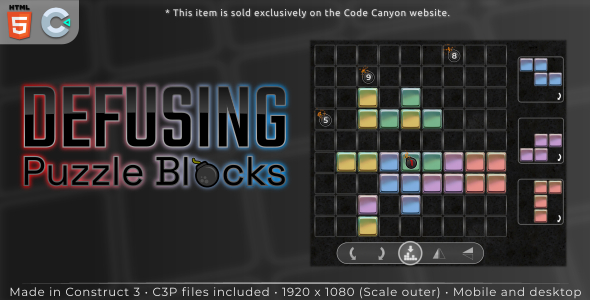 Defusing Puzzle Blocks - HTML5 Casual game - CodeCanyon Item for Sale