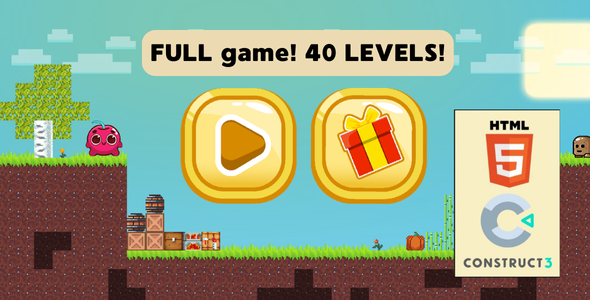 platformer game ball on Construct 3 - CodeCanyon Item for Sale