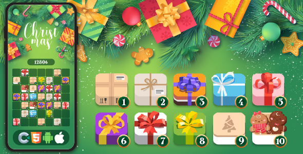 Christmas Gift - HTML5 game, Construct 3 - CodeCanyon Item for Sale