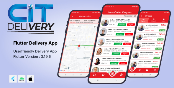 Classic Flutter Delivery App Full UI - CodeCanyon Item for Sale