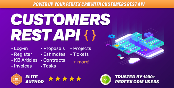 Customers REST API - Third-Party Integration for Perfex CRM - CodeCanyon Item for Sale
