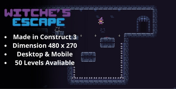 Witch Escape - HTML5 Game - CodeCanyon Item for Sale