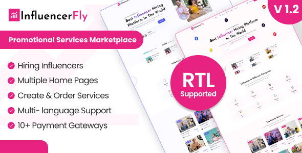 InfluencerFly - Marketplace de Serviços Promocionais - Item CodeCanyon à Venda