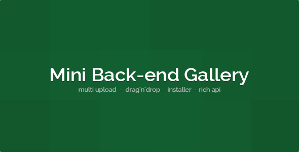 Mini Back-end Gallery - CodeCanyon Item for Sale