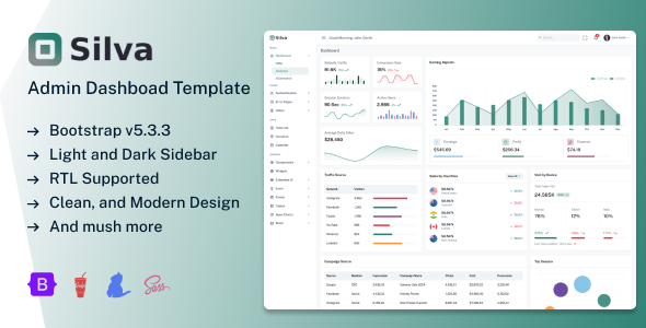 Silva - Bootstrap Admin & Dashboard UI Kit - CodeCanyon Item for Sale