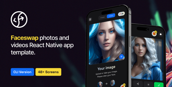 FaceSwap - AI Editor React Native CLI Template - CodeCanyon Item for Sale