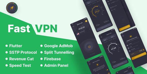 Fast VPN - Flutter SSTP Protocol Vpn App - CodeCanyon Item for Sale