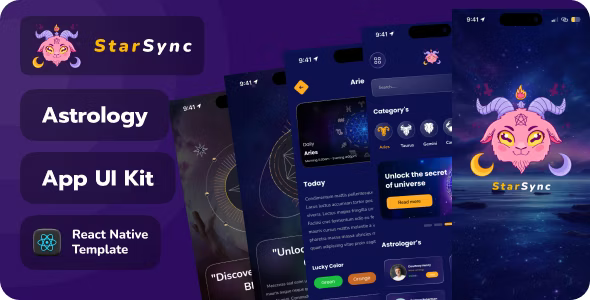 StarSync - Astro App React Native Template - CodeCanyon Item for Sale
