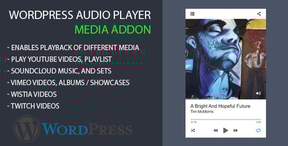 Modern Audio Player Media AddOn - CodeCanyon Item for Sale