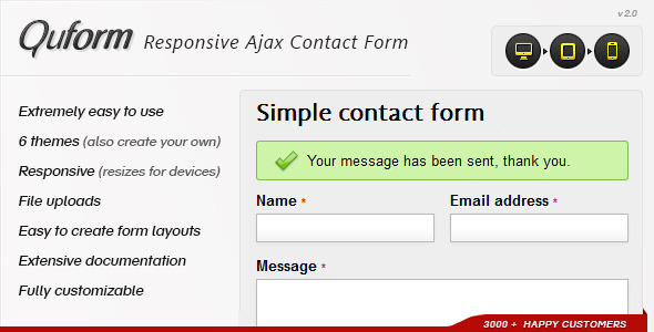 Quform - Responsive Ajax Contact Form - CodeCanyon Item for Sale