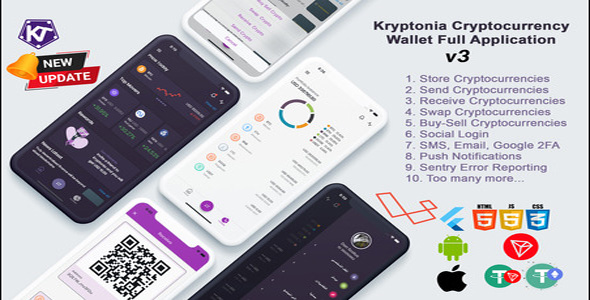 Kryptonia Cryptocurrency Wallet App - CodeCanyon Item for Sale