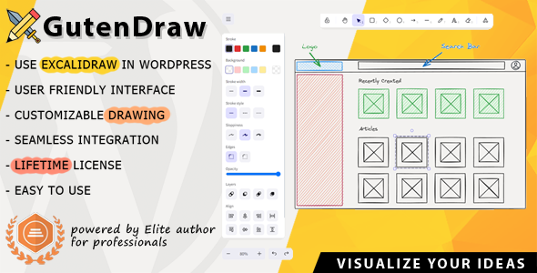 GutenDraw - Visualize Ideas with Excalidraw in WordPress - CodeCanyon Item for Sale