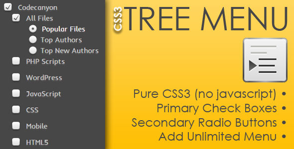 CSS3 Tree Menu by zcubetechnology | CodeCanyon