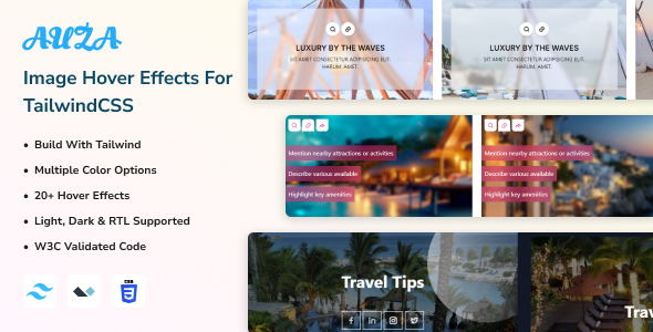 Auza - Image Hover Effects for TailwindCSS - CodeCanyon Item for Sale