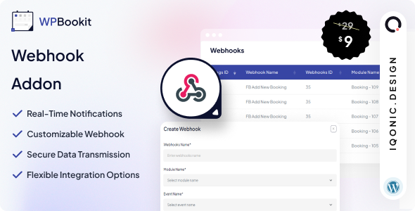 WPBookit WordPress Plugin Webhook Add-on for Notifications - CodeCanyon Item for Sale