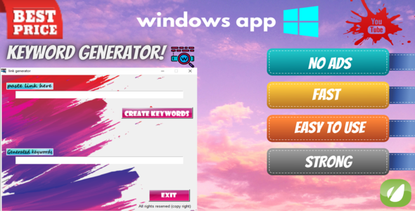 YouTube keyword scraper -the optimal tool for generating YouTube keywords- - CodeCanyon Item for Sale