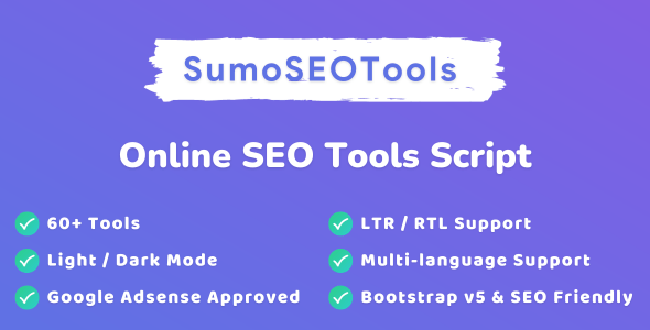 SumoSEOTools - Online SEO Tools Script - CodeCanyon Item for Sale