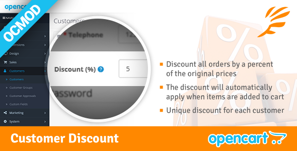 OpenCart 3 Customer Discount Extension - CodeCanyon Item for Sale