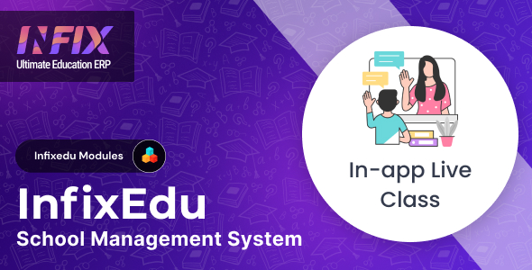 In-App Live Class add-on | InfixEdu School - School Management System Software - CodeCanyon Item for Sale