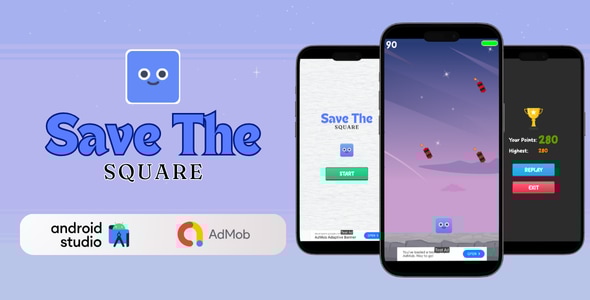 Save The Square (Admob + Android Studio) - CodeCanyon Item for Sale