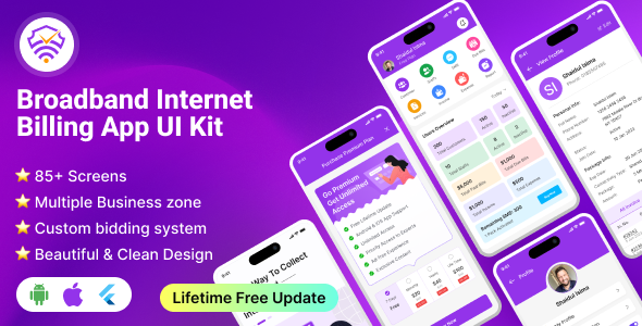 Broadband Internet Billing App UI Kit - CodeCanyon Item for Sale