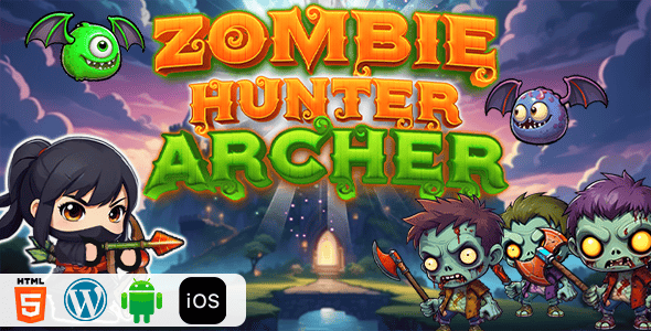 Zombie Hunter Archer - HTML5 Construct3 Game - CodeCanyon Item for Sale