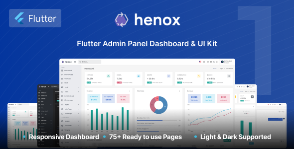 Henox - Flutter Admin Panel & UI Kit - CodeCanyon Item for Sale