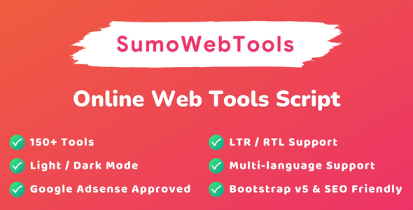 SumoWebTools - Online Web Tools Script - CodeCanyon Item for Sale