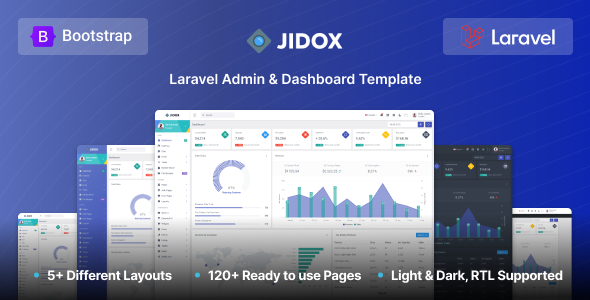 Jidox - Laravel Admin Template - CodeCanyon Item for Sale
