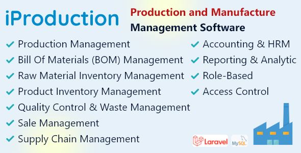 iProduction - Production and Manufacture Management Software by doorsoftxyz