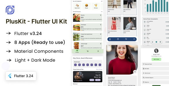 PlusKit - Flutter UI Kit - CodeCanyon Item for Sale