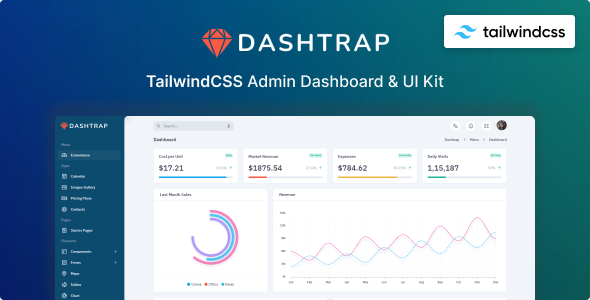 Dashtrap - Tailwind CSS 3 Admin Layout & UI Kit Template - CodeCanyon Item for Sale
