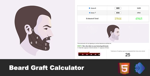 Beard Graft Calculator - CodeCanyon Item for Sale